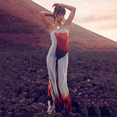 Lilou Tulip Print Maxi Dress