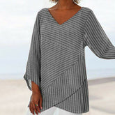 Draped Stripe Top