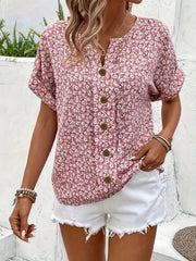 Floral Pink Print Blouse
