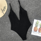 Amara Plunge V-Neck One-Piece Swimsuit