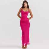 Rhea Maxi Dress dress- Fuchsia