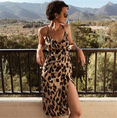 Leopard Print Sling Dress