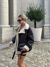 Brown Sherpa Lined Aviator Leather Jacket