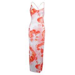 Sienna Tie Dye Halter Maxi Dress