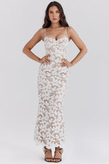 Women's Casual White Strapless Strapless Suspender Dress
