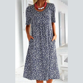Stylish Midi Dress With Floral Print