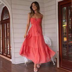 Lila Hollow Back Swing Dress