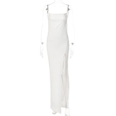 Calista Satin Cowl Neck Gown