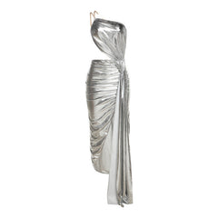 Lucia Shimmering Asymmetric Midi Dress