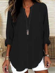 Classic Long Sleeve V-Neck Top