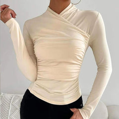 Sophisticated Cross Neck Top