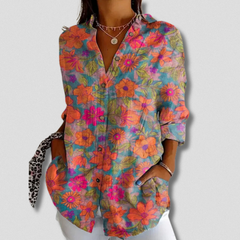 Long Sleeve Floral Button-Down Shirt