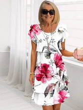 Cascading Floral Midi Dress