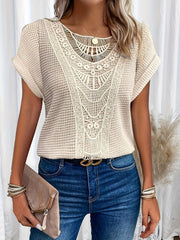 Chic Round Neck Elegant Top