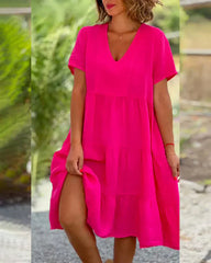 Casual Summer V-neck Dress