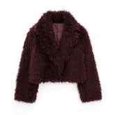 Liva- Plum Fur Coat