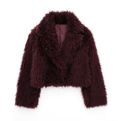 Liva- Plum Fur Coat