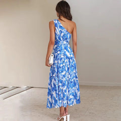 Jayma Print Maxi Dress - Blue