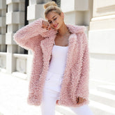 Pink Teddy Faux Fur Coat