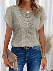 Chic Round Neck Elegant Top