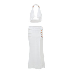 Celeste Crochet Coverup Mid-length Dress Set