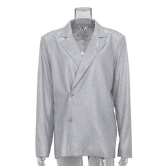 SPARKLE GLITTER SANTORINI BLAZER SILVER
