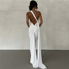 Athens Backless Halter Dress