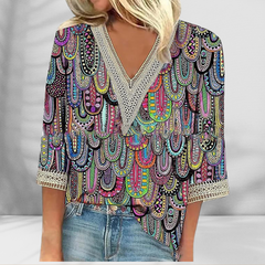Boho V-neck Blouse