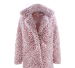Pink Teddy Faux Fur Coat
