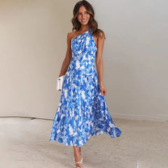 Jayma Print Maxi Dress - Blue