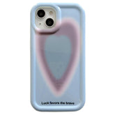 Blue Gradient Heart iPhone Case
