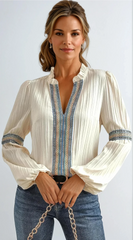 Luxurious V-Neck Blouse