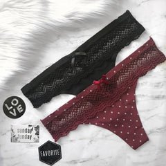 Sophie Seamless Thongs-Polkadot