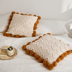 Savona Woven Pom-Pom Pillowcase