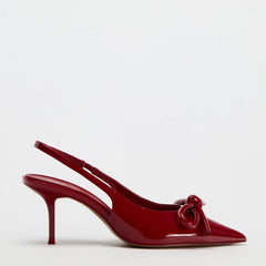 Scarlet Bow Slingbacks