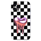 Heart Checkerboard iPhone Case