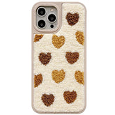 Hearts Fuzzy iPhone Case