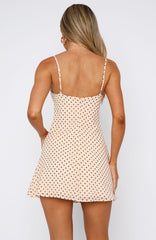 In The Back Of My Mind Mini Dress Cream/Choc Polka Dot