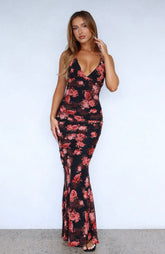 Put You First Maxi Dress Terracotta Floral