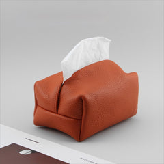 Leona Leather Tissue Box
