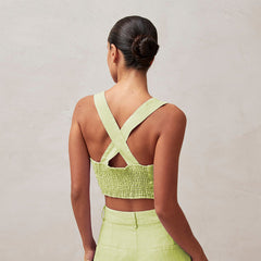 Azura Linen Look Square Neck Top