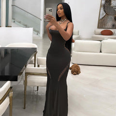 Lyra Shirring Maxi Dress