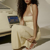 HANNAH - HALTER HIGH WAIST FIGURE FLATTERING SHEATH DRESS