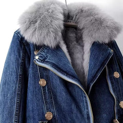 Harper Fur-Lined Denim Jacket