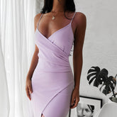 Adalene Wrap Dress - Lavender