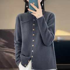 Elegant Crew Neck Cardigan