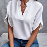 Relaxed V-Neck Blouse