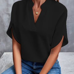 Relaxed V-Neck Blouse