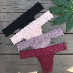 Bethany Thong Set - Burgundy