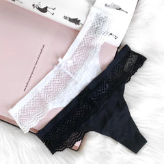 Black & White Thong Set